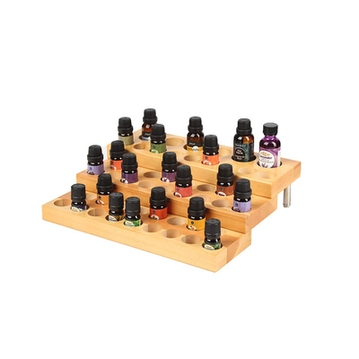 Natural 3-Layer Essential Oil Storage Shelf Shelf Storage China Pine Wood Essential Oil Rack